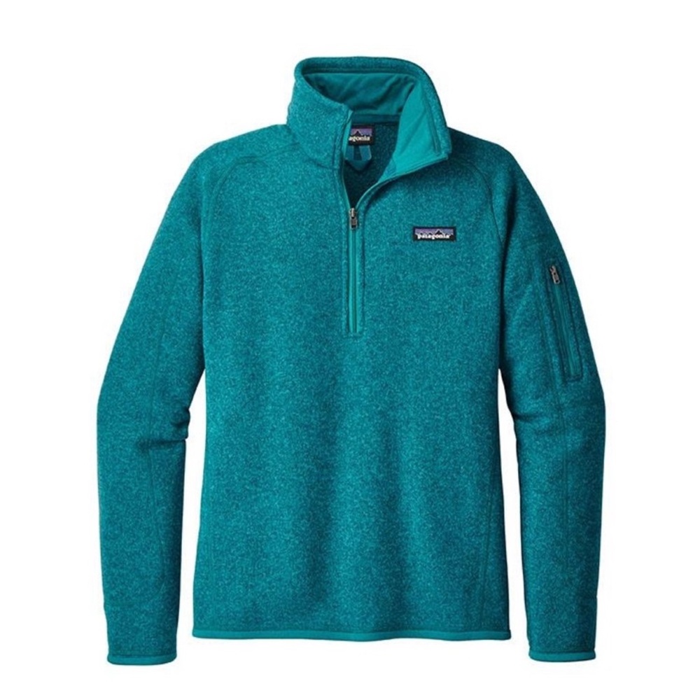 Patagonia Women’s Better Sweater 1/4 Zip Teal- Size Small - Picture 4 of 10